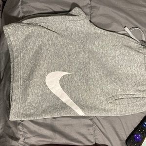 Grey , red and white shorts